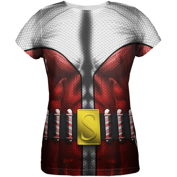 Christmas Superhero Santa Claus Costume All Over Womens T Shirt Multi SM