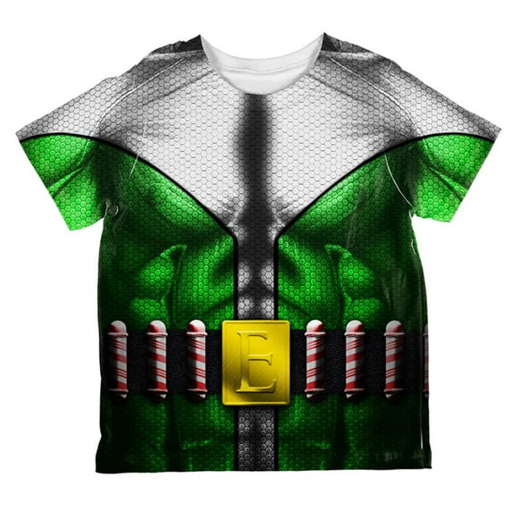 Christmas Superhero Sidekick Elf Costume All Over Toddler T Shirt Multi 2T