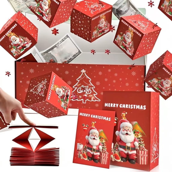 Christmas Surprise Bounce Gift Box Set - 5 Bounce Boxes Gift Box Gift Bag, Romantic Design for Proposals, Birthdays, Weddings & Holiday Celebrations,F