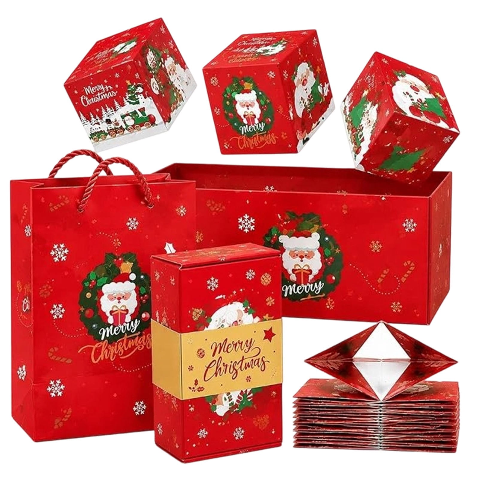 Christmas Surprise Explosion Gift Box, Pops Up Cash Money Box Folding ...