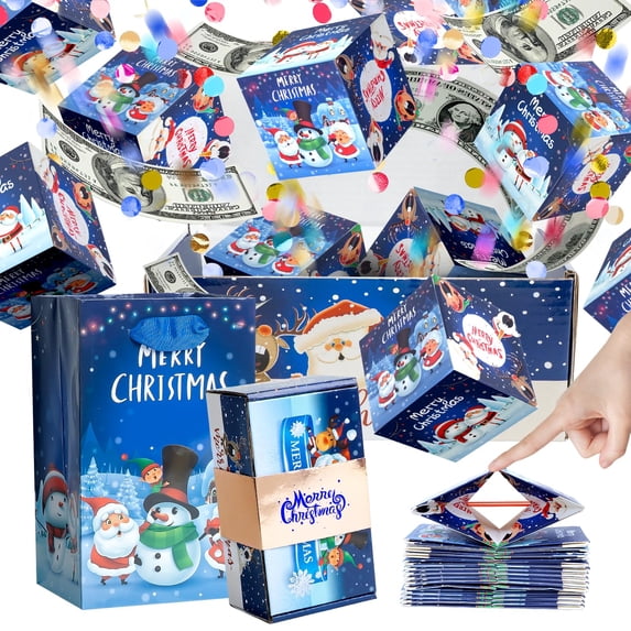 Christmas Surprise Gift Box Explosion for Money Foldable Paper Bouncing ...