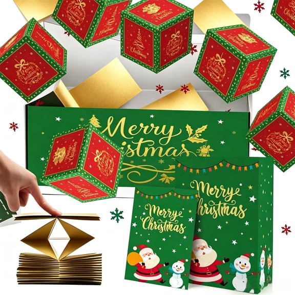 Christmas Surprise Gift Box Explosion, Xmas Folding Bouncing Gift, Cash Explosion Luxury for Birthday Anniversary Valentine Proposal