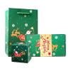 Christmas Surprise Jumping Boxes, Xmas Paper Gift Box with Rubber Band & Confetti Xmas Paper, Best Gift for Friends Family (10pcs Green)
