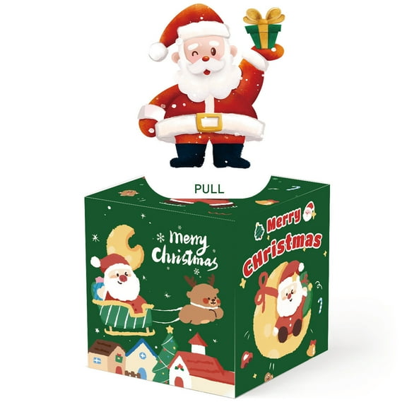 Christmas Surprise Money Box – Santa Claus Design Pull-Out Gift Box Holds Up to 50 Bills – Fun Holiday Party Game for Cash Gifting & Festive Events