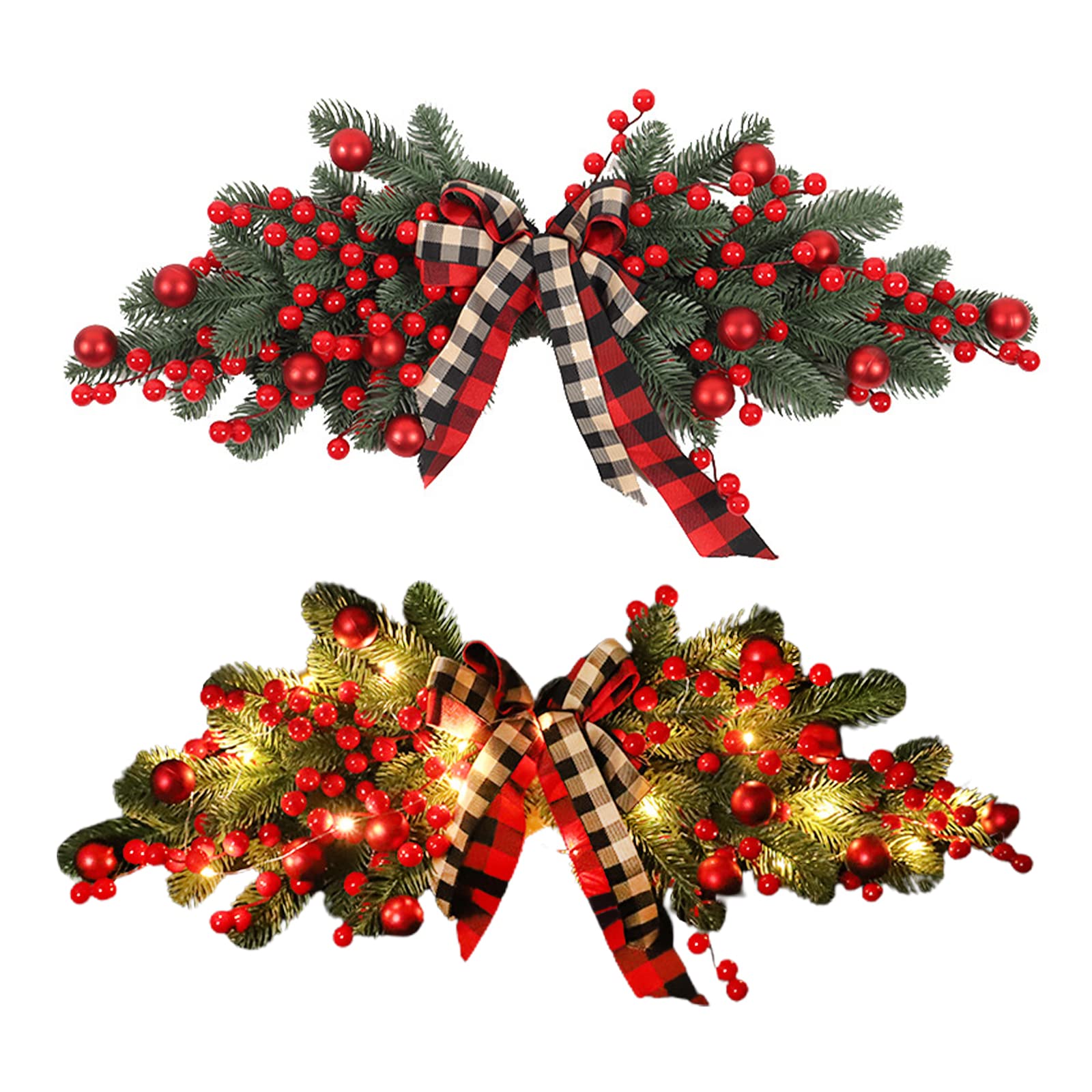 Christmas Swag Christmas Door Lintel Decoration,Greenery Christmas Swag