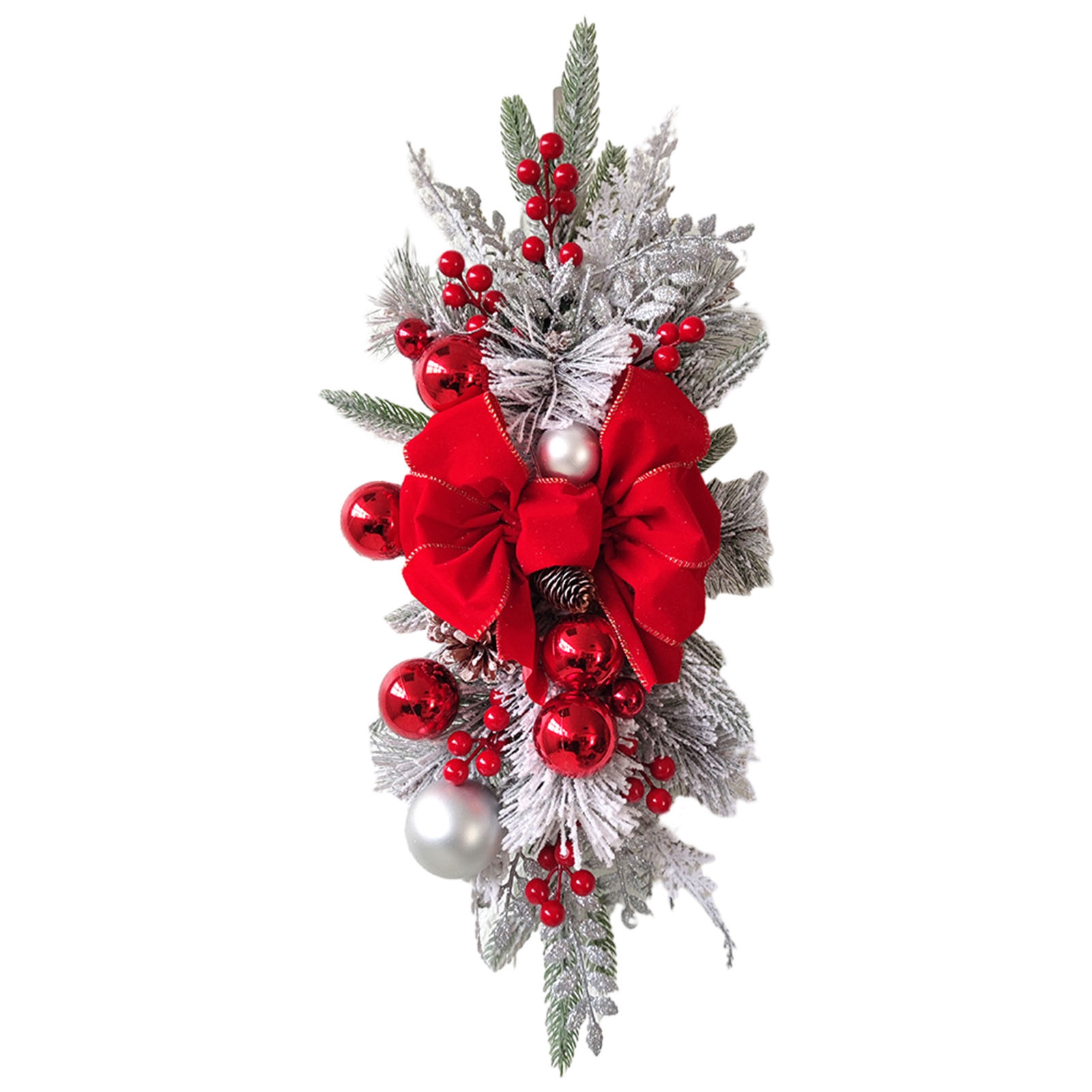 Christmas Swag Festive Christmas Staircase Garland Swag with Led Lights