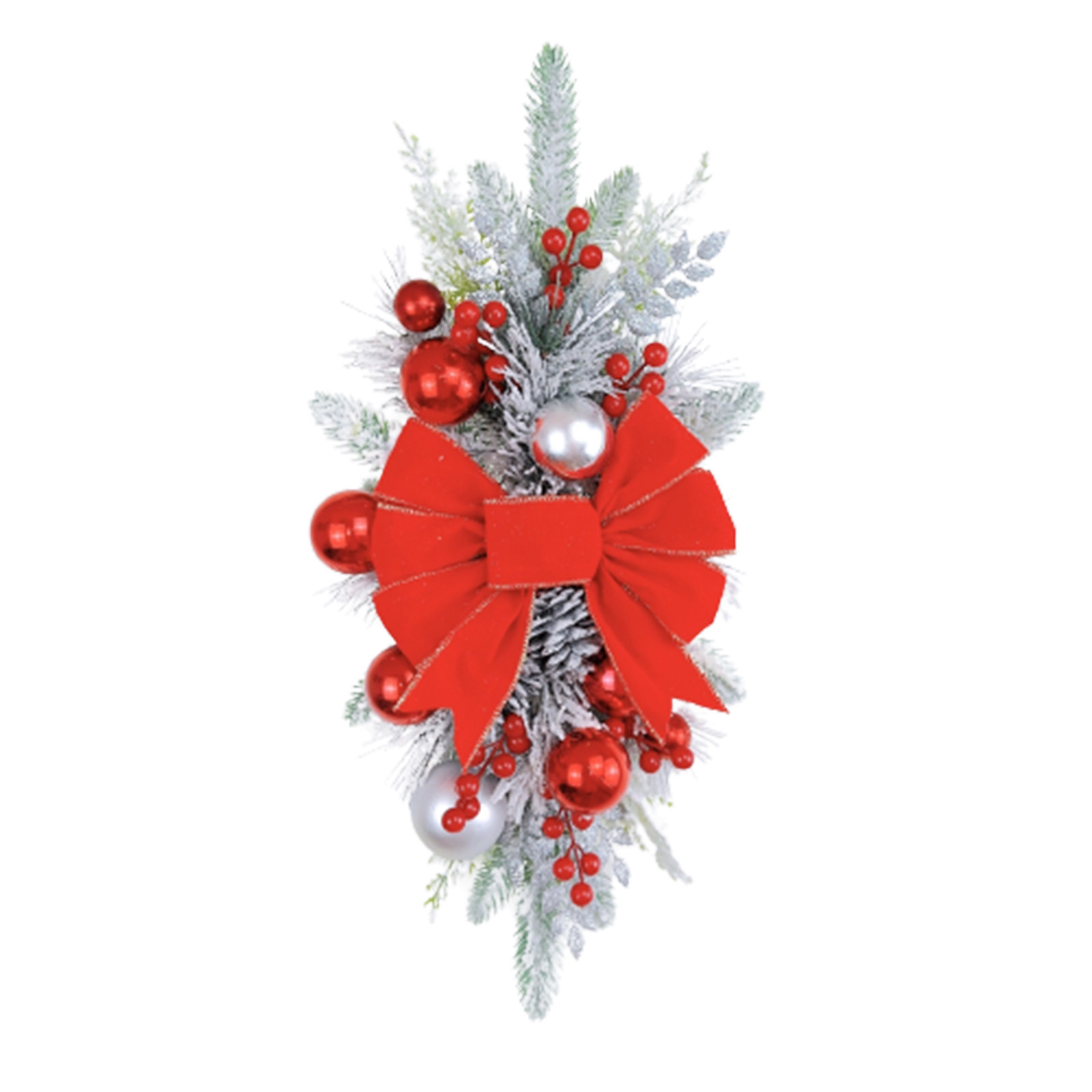 Christmas Swag with Lights, Artificial Christmas Wreath Garland for