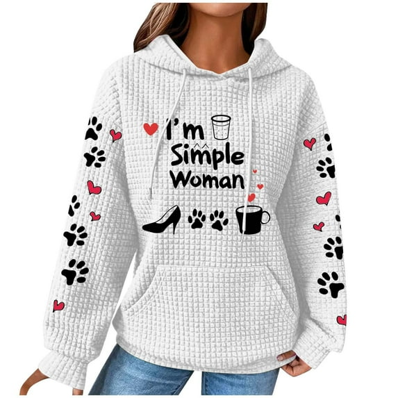 Christmas Sweater Hooded Sweatshirt Womens Winter Tops Clearance Crewneck Sweatshirts Long Sleeve Sweaters for Women Fashionable Women's Printed Pullover Round Neck Top