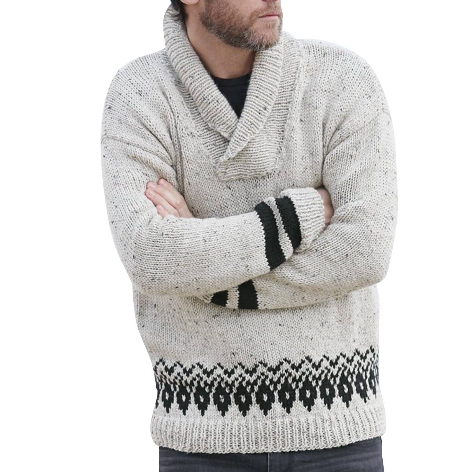 Christmas Sweater Mens Winter Warm High Collar Thermal Underwear Men Basic Plain T Shirt Blouse Pullover Long Sleeve Top Color White Size XXXL