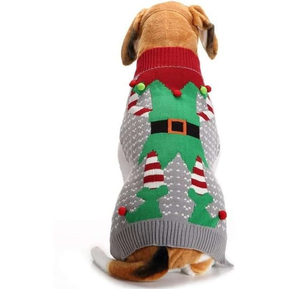 Christmas Sweater Ugly Elf Pet Jumper Clown Holiday Party for Dog and Cat