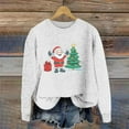 thumbnail image 1 of Christmas Sweater Women Sweater Top Round Neck Long Sleeve Christmas Print Pullover Sweater for A Stylish Holiday Gathering, 1 of 4
