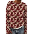 thumbnail image 1 of Christmas Sweater for Women Snowflake Pullover Long Sleeve Holiday Crewneck Casual Winter Tops Ugly Xmas Sweaters, 1 of 4