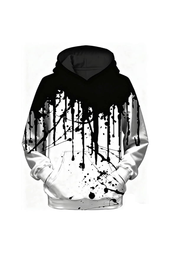 Christmas Sweaters Boys Graphic Print Blend Pullover Hoodie Casual Crewneck Sweatshirt Soft Comfortable Daily Wear Top For Kids Youth Children Play Outfit School Loungewear Ugly Christmas Sweaters