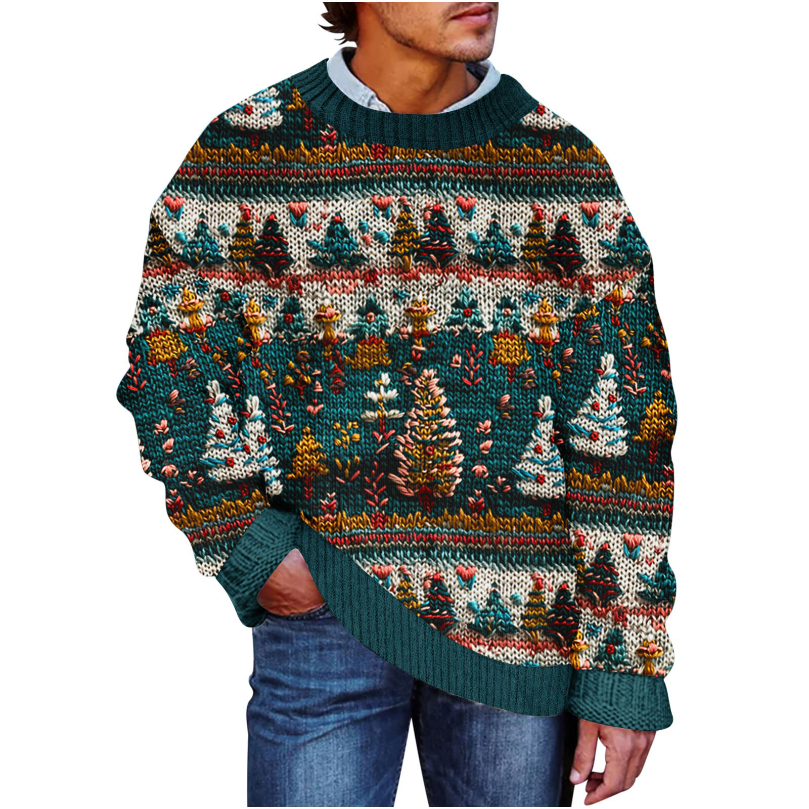 Maglione Di Natale Unisex Con Dinosauro, Lama O Renna – Divertente Maglione Brutto Natalizio Con Decorazioni 3D