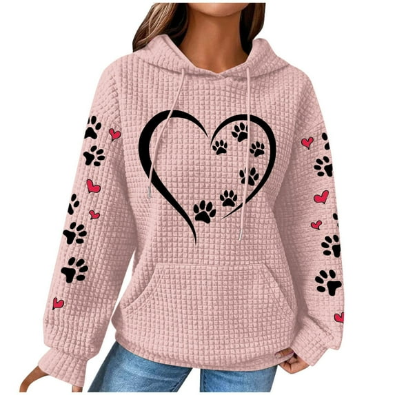 Christmas Sweaters Winter Sweaters for Women Trendy Hoodie Womens Clearance Warm Long Sleeve Tops Vintage Crewneck Sweatshirt Fashionable Women's Printed Pullover Round Neck Top
