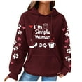 thumbnail image 1 of Christmas Sweaters for Women 2024 Plus Size Hoodies Clearance Long Sleeve Tunic Tops Crew Neck Sweatshirt Fashionable Women's Printed Pullover Round Neck Top, 1 of 4
