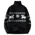 thumbnail image 1 of Christmas Sweaters for Women Winter High Neck Sweater Coat With Festive Deer Design Casual Knit Pullover Large Size Base Layer 2023 Warm Outerwear For Christmas Sweaters, 1 of 3