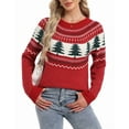 thumbnail image 1 of Christmas Sweaters for Women Chritmas Tree and Fair Isle Style Ugly Christmas Sweater Loose Knit Warm Pullover Sweater Shermie, 1 of 6