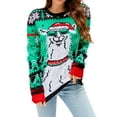 thumbnail image 1 of Christmas Sweaters for Women Cute Fuzzy Funny Tacky Holiday Parties Knitted Pullover Sweater Loose Knitwear, 1 of 8