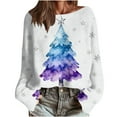 thumbnail image 1 of Christmas Sweaters for Women Knit Casual Round Neck Long Sleeve Loose Comfy Xmas Graphic Fashion Holiday Pullover Tops (M, Red), 1 of 7