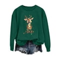 thumbnail image 1 of Christmas Sweaters for Women Oversized Sweatshirt Crewneck Off The Shoulder Sweatshirts Long Sleeve Blouses Work, 1 of 4