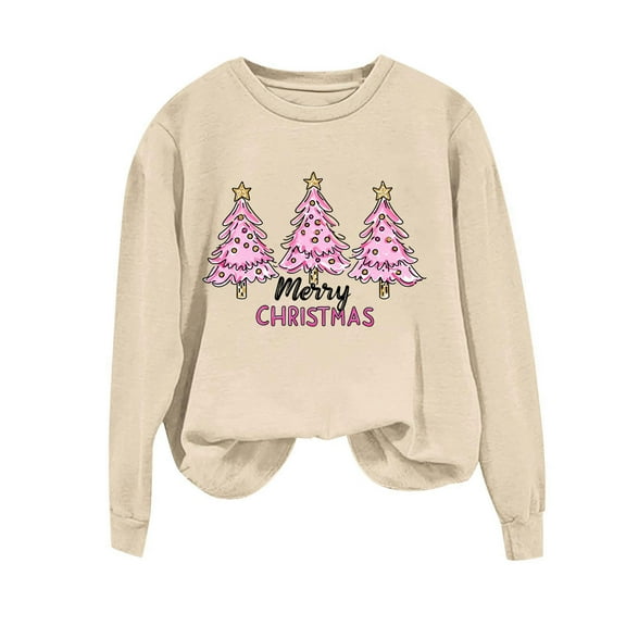 Christmas Sweaters for Women Sweatshirt Pullover Oversized Long Sleeve T Shirts 2025 Long Sleeve Shirts