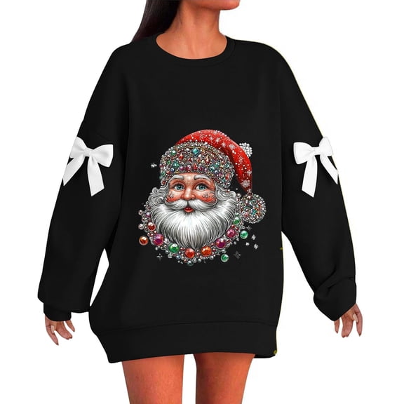 Christmas Sweaters for Women Winter Pullover Long Sleeve Crewneck Santa Snowman Knit Jumper