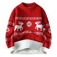 thumbnail image 1 of Christmas Sweaters for Women Winter Sweater Coat Warm Knit Pullover Deer Patterned Top Stylish Casual Apparel Christmas Sweaters, 1 of 4