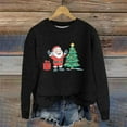 thumbnail image 1 of Christmas Sweaters for Women Women Sweater Loose and Cozy Christmas Print Sweater with Round Neck and Long Sleeves, 1 of 4