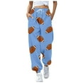 thumbnail image 1 of Christmas Sweatpants for Women Casual Loose Fitting Drawstring Elastic Waist Cute Print Athletic Joggers Pants with Pockets,Blue 1,S, 1 of 4