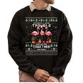 thumbnail image 1 of Christmas Sweatshirt, Apparently We're Trouble Funny Flamingo Squad Christmas Sweatshirt, Cute Bird Group Holiday Jumper, Witty Best Friend Gift for Her, 1 of 5