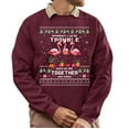 thumbnail image 1 of Christmas Sweatshirt, Apparently We're Trouble Funny Flamingo Squad Christmas Sweatshirt, Cute Bird Group Holiday Jumper, Witty Best Friend Gift for Her, 1 of 5