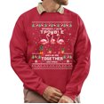 thumbnail image 1 of Christmas Sweatshirt, Apparently We're Trouble Funny Flamingo Squad Christmas Sweatshirt, Cute Bird Group Holiday Jumper, Witty Best Friend Gift for Her, 1 of 5