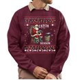 thumbnail image 1 of Christmas Sweatshirt, Catch of the Season Funny Santa Fishing Christmas Sweatshirt, Festive Angler Ugly Holiday Sweatshirt, Unique Fishermen & Outdoorsman Gift, 1 of 5