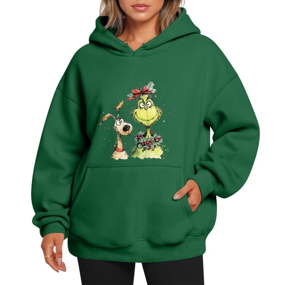 Christmas Sweatshirt Christmas Funny Holiday Xmas Hoodies Green Medium