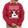 thumbnail image 1 of Christmas Sweatshirt, Customer Support Cat Funny Christmas Sweatshirt, Witty Holiday Jumper for Cat Lovers, Unique Feline Gift, 1 of 5