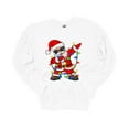 thumbnail image 1 of Christmas Sweatshirt Dancing Santa Christmas Lights Crewneck Sweatshirt-White-xxl, 1 of 1