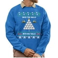 thumbnail image 1 of Christmas Sweatshirt, Deck the Halls with Golf Balls Funny Christmas Sweatshirt, Unique Holiday Golfer Sweatshirt, Golf Lover Gift for Women & Men, 1 of 5