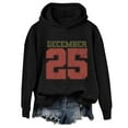 thumbnail image 1 of Christmas Sweatshirt Festive Themed Print Pullover Tops Soft Casual Cozy Lightweight Long Sleeve Hoody Christmas Hoodie Black XL, 1 of 3