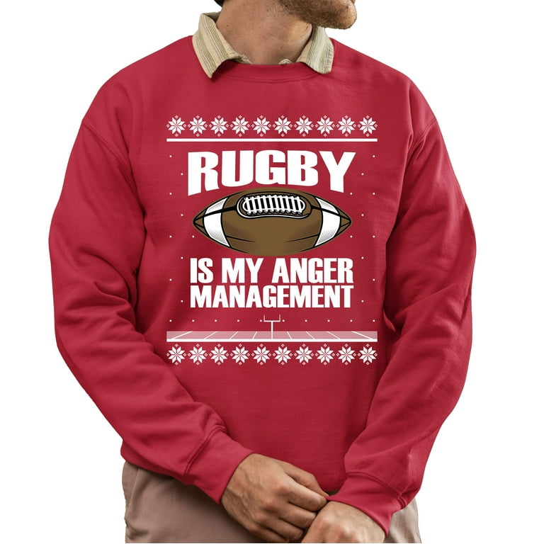 Christmas Sweatshirt, Funny Rugby Christmas Sweatshirt, Humorous
