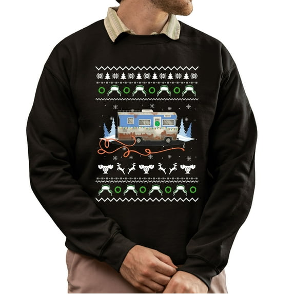 Christmas Sweatshirt, Funny Ugly Christmas Sweater, Camper Christmas Sweatshirt, Xmas Gift for Men & Women