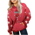thumbnail image 1 of Christmas Sweatshirt for Girls Crewneck Oversized Pullover Cotton Clothes Printed Long Sleeves Tops Casual Fleece Sweater with Pocket Fall Winter Warm Sweatshirts Kids Hoodies, 1 of 4