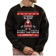 thumbnail image 1 of Christmas Sweatshirt, I'm Gonna Sleigh This Workout Christmas Sweatshirt, Muscular Santa Ugly Holiday Jumper, Funny Gym Lover Gift for Weightlifters & Fitness Fans, 1 of 5