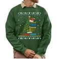 thumbnail image 1 of Christmas Sweatshirt, Happy Chrismukkah Ugly Sweater Holiday Sweatshirt, Unique Hanukkah & Christmas Sweatshirt, Witty Menorah & Tree Gift for Women & Men, 1 of 5