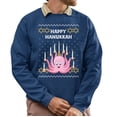 thumbnail image 1 of Christmas Sweatshirt, Happy Hanukkah Octopus Funny Holiday Sweatshirt, Witty Tentacle Menorah Sweatshirt, Unique Gift for Her & Him, 1 of 5