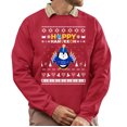 thumbnail image 1 of Christmas Sweatshirt, Happy Hanukkah Penguin Funny Holiday Sweatshirt, Witty Flightless Bird Menorah Sweatshirt, Unique Gift for Her & Him, 1 of 5