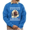 thumbnail image 1 of Christmas Sweatshirt, Howdy Santa Cowboy Riding Horse Christmas Sweatshirt, Western Ugly Sweater, Rustic Crewneck for Parties & Gifts, 1 of 5