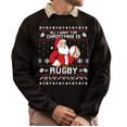 thumbnail image 1 of Christmas Sweatshirt, All I Want for Christmas is Rugby Ugly Holiday Sweatshirt, Festive Santa Rugby Fan Jumper, Christmas Gameday Apparel for Men & Women, Unique Xmas Gift, 1 of 5