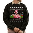 thumbnail image 1 of Christmas Sweatshirt, I Want a Flamingo for Christmas Funny Holiday Sweatshirt, Flamingo Lover Sweatshirt, Cute Bird & Gift Design, Best Friend Gift for Her, 1 of 5