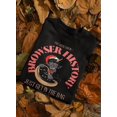 thumbnail image 1 of Christmas Sweatshirt, Krampus Humor Christmas Gift, Spooky Christmas, Dark Holiday Mischief Shirt, Krampus Warning, Unisex Sweatshirt, 1 of 2